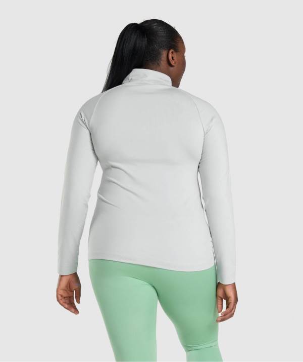 Damske Pulovre Gymshark Training 1/4 Zip Svetlo Siva | YZ2397604